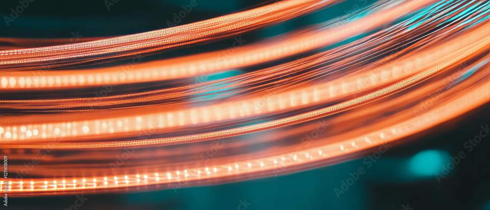Aufkleber dynamic interplay of wires with smoke trails creating an abstract digital atmosphere