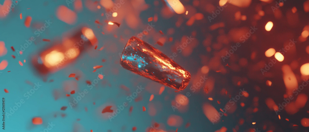 Poster dynamic abstract representation of fire elements with flickering heat and vibrant energy