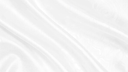 Obraz premium White gray satin texture that is white silver fabric silk panorama background with beautiful soft blur pattern natural, elegant material textile, smooth, shiny abstract wave design, flowing