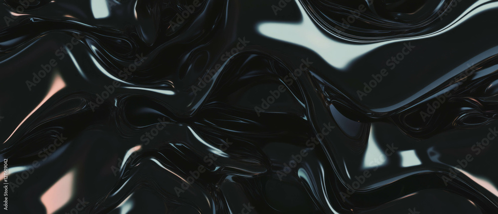 Poster Exploration of rhythmic movement in 3D abstract patterns and designs