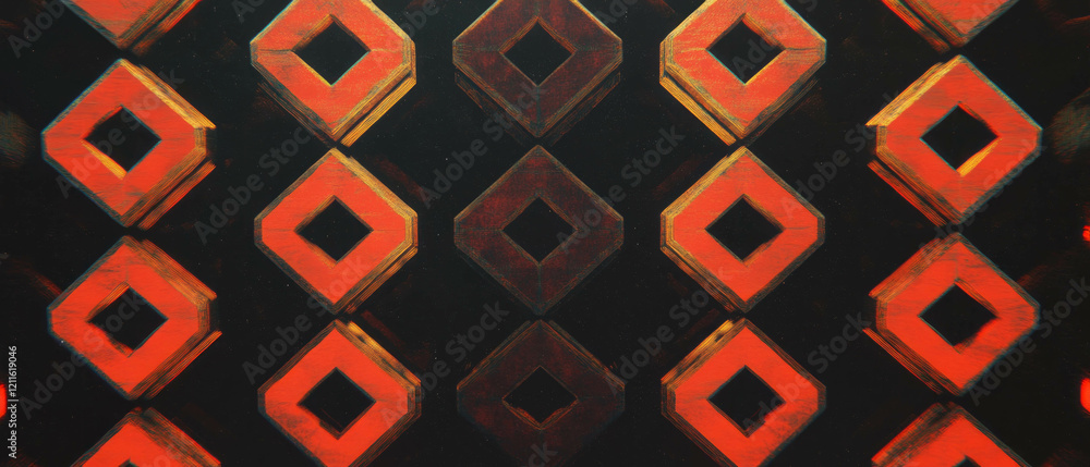 Leinwandbilder abstract 3d patterns with rhythmic movement and visual harmony in striking designs