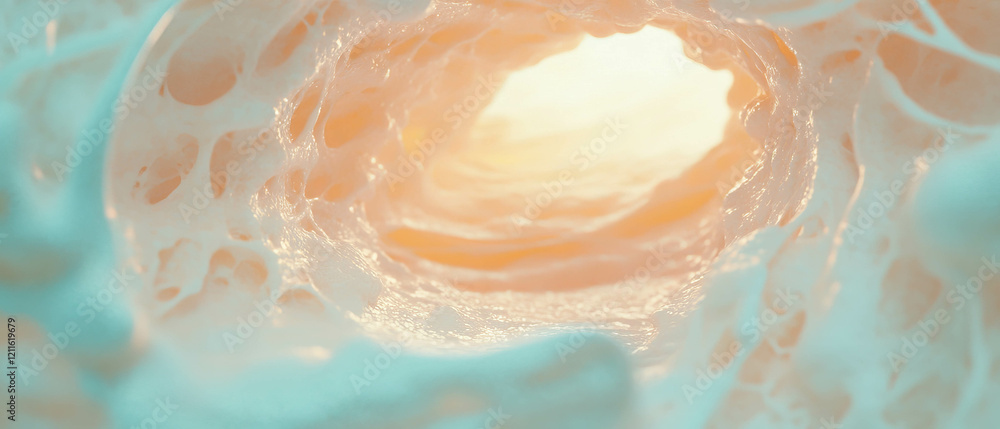 Aufkleber Exploring depth and texture in a vibrant abstract background with an empty center