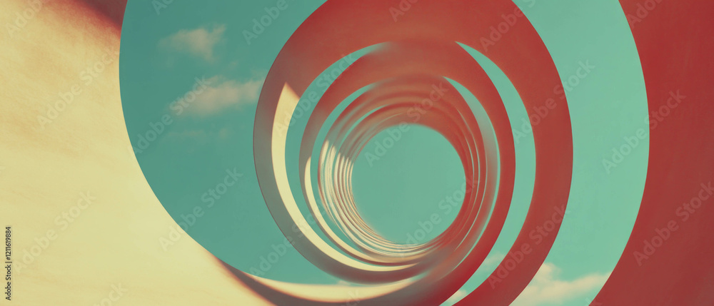 Leinwandbilder exploring abstract tunnels that create mesmerizing perspective illusions