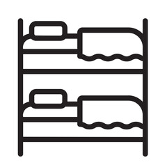 bunk bed line icon