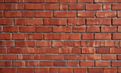 Fototapeta premium Sections of red brick wall forming a geometric pattern, angular, shape, abstract