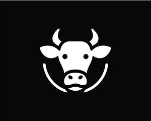 Cow logo vector. Animal farm. Cow icon vector illustration.