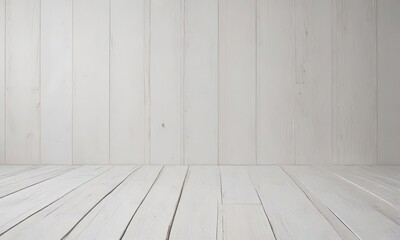Naklejka premium White wooden backdrop with light grain texture and soft shadows, flatlay, furniture, wallpaper