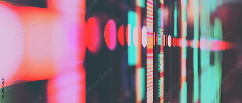 Poster vibrant abstract 3d bar graphs illustrating data analysis and fluctuations over time