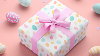 Easter Gift Box with Decorative Egg Pattern