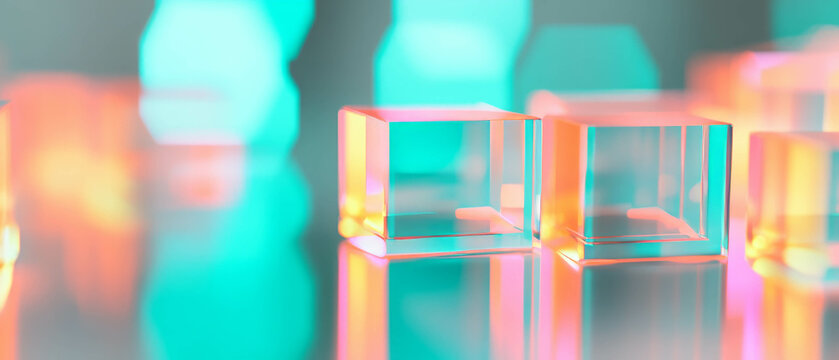Abstract visualization of data distribution using 3D box plots for statistical analysis