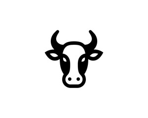 Cow logo vector. Animal farm. Cow icon vector illustration.