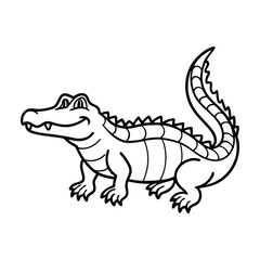 crocodile isolated on white 