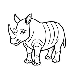 rhinoceros isolated vector illustration
