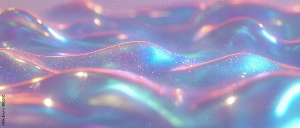 Poster exploration of abstract cosmic landscapes with vibrant colors and celestial patterns