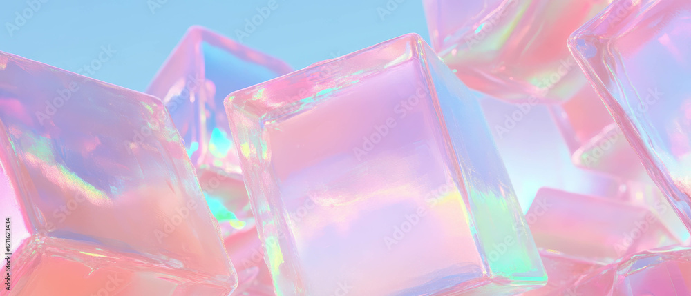 Aufkleber visual puzzles of abstract cubes revealing hidden meanings in an intriguing design