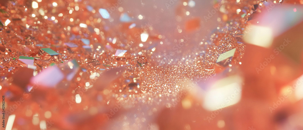 Aufkleber Dynamic abstract background of glittering 3D cubes responding to virtual wind effects
