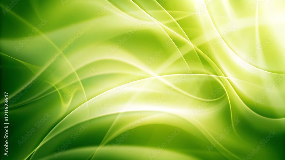 Aufkleber a bright green abstract background with soft waves and smooth transitions for a lively and modern de