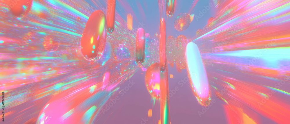 Fototapete Exploring abstract 3D data clusters for effective data analysis and visualization techniques