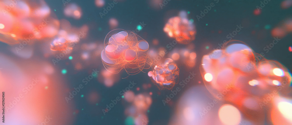 Poster Abstract visualization of data clusters representing organization and analysis in digital space