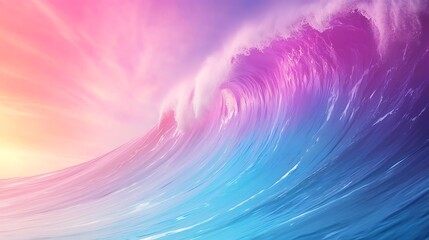 Custom vertical slats landscapes with your photo Vibrant Wave at Sunrise in Pastel Colors