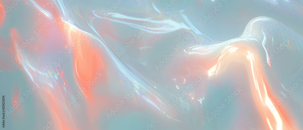 Poster Dynamic 3D data streams illustrate fluid movement and analysis in a digital landscape