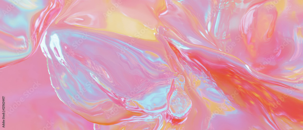 Poster 3D data visualizations evolve with dynamic abstract transformations and colors