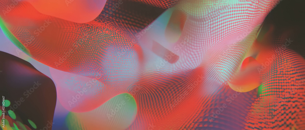 Poster Abstract geometric visualizations showcasing dynamic data structures and patterns