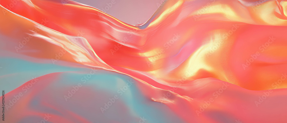 Aufkleber 3D abstract data visualization with vibrant colors and dynamic depth