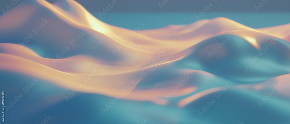 Poster Abstract background showcasing 3D data visualizations with dynamic light and shadow effects