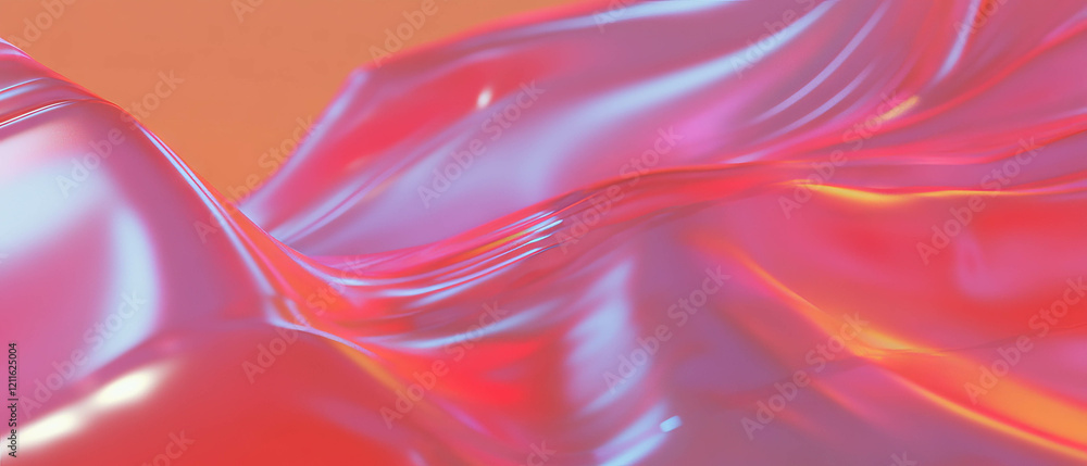Poster Abstract 3D data visualization with flowing lines illustrating trends and patterns
