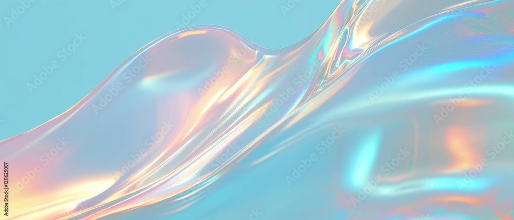 Aufkleber Abstract background with 3D data visualizations and fluid shapes representing data concepts