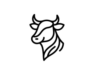 Cow logo vector. Animal farm. Cow icon vector illustration.