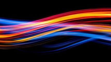 Abstract Light Trails: A Symphony of Color and Motion