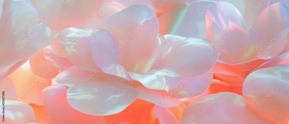 Poster Abstract floral background with smooth gradients and harmonious color transitions