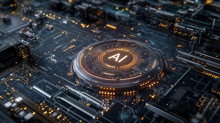 Exploring the Intersection of Technology and Time: A Clock Embedded on a Computer Board Reflecting Advances in Artificial Intelligence