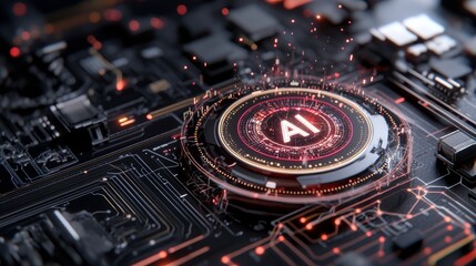 Exploring the Intersection of Timekeeping and Technology in a Detailed Close Up of a Watch on a Circuit Board