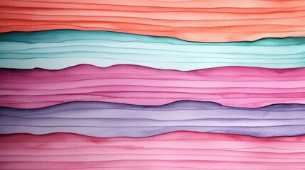 Striped watercolor idea. Colorful abstract layers of paper creating a vibrant and dynamic visual effect.