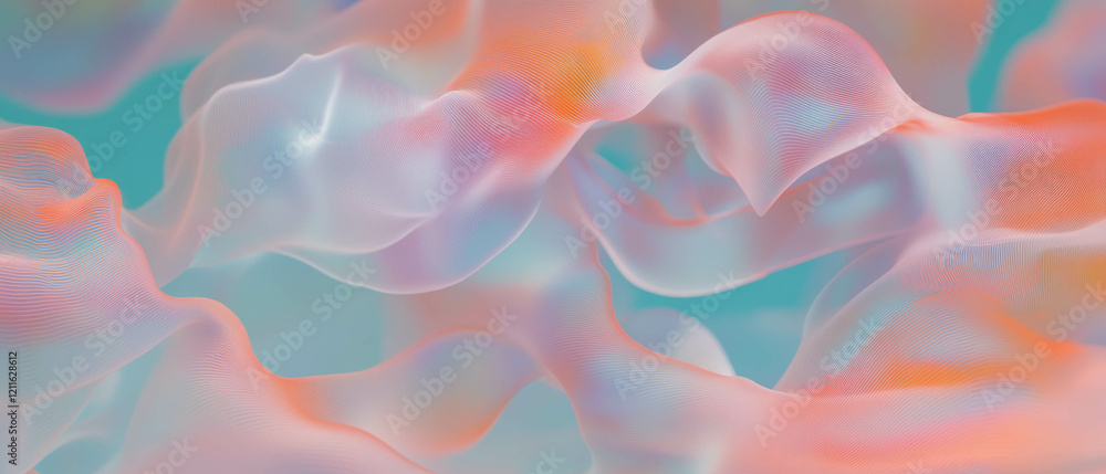 Fototapete Visualizing data distribution with 3D heatmaps in an abstract background context