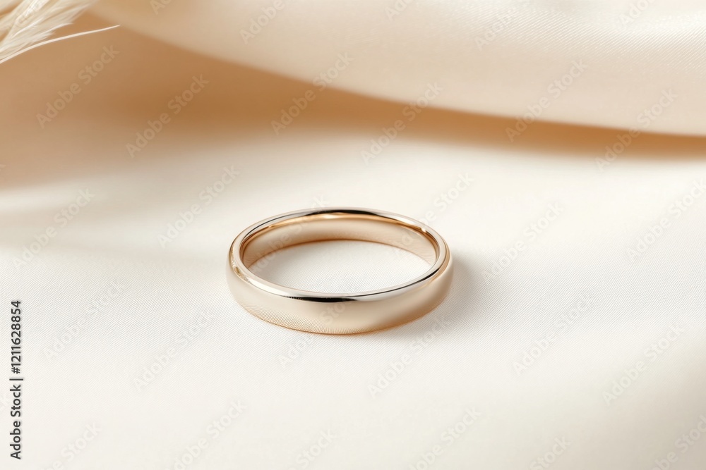 Poster geometric modern style ring showcasing sharp angles and clean lines against an elegant soft backdrop