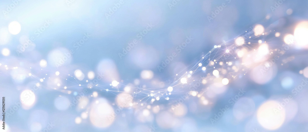 Poster Exploration of 3D interconnected nodes showcasing global connectivity in a digital landscape
