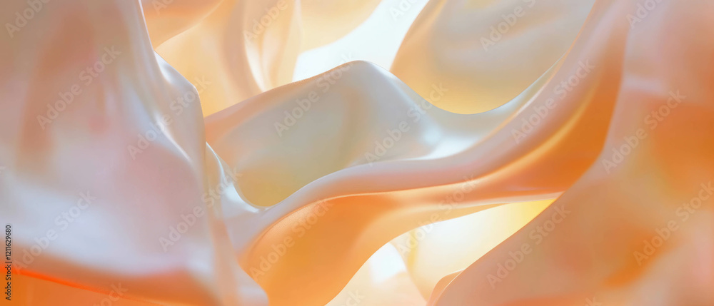 Poster exploration of organic forms with smooth curves and harmonious textures in abstract design