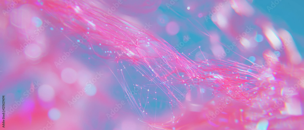Leinwandbilder Exploring abstract 3D network graphs representing complex data relationships