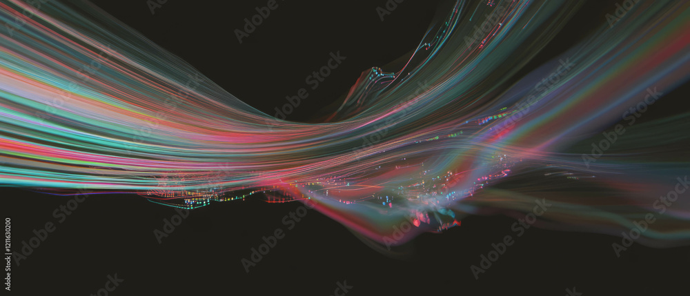 Poster Abstract visualization of 3D Sankey diagrams illustrating data flow and mapping techniques