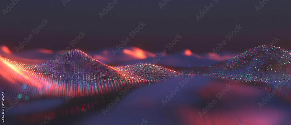 Leinwandbilder abstract background showcasing 3d scatter plots with vibrant data visualizations