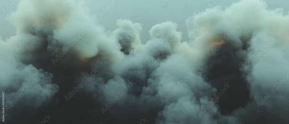 Poster Abstract smoke forms surreal landscapes with dreamlike qualities and unique visual dynamics