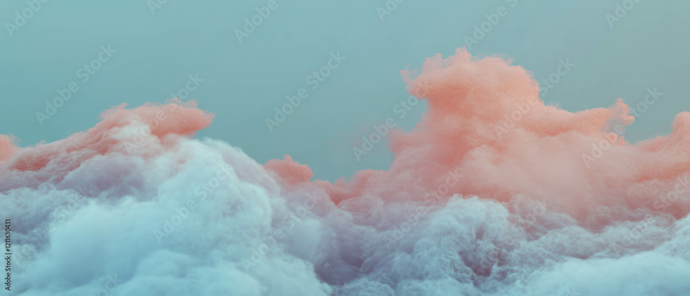 Poster 3d smoke forms abstract landscapes creating a dreamlike and surreal atmosphere