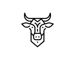 Cow logo vector. Animal farm. Cow icon vector illustration.