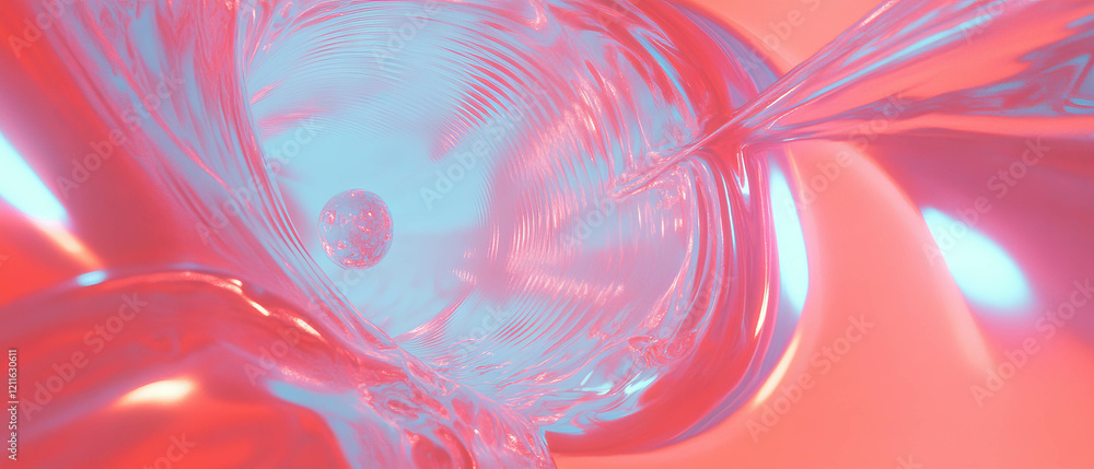 Poster vortex of colorful smoke creating tunnels for a surreal experience