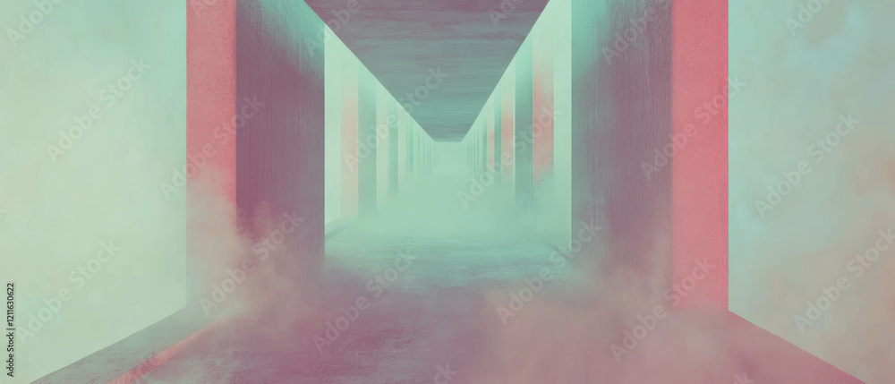 Aufkleber Exploring 3D smoke tunnels and vortexes in an abstract surreal world