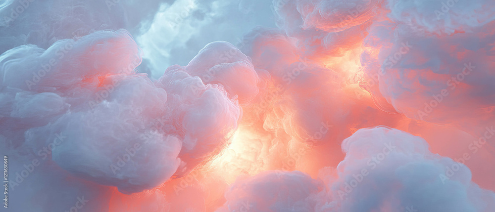 Poster dramatic 3d smoke background interacting with light and shadows for visual storytelling
